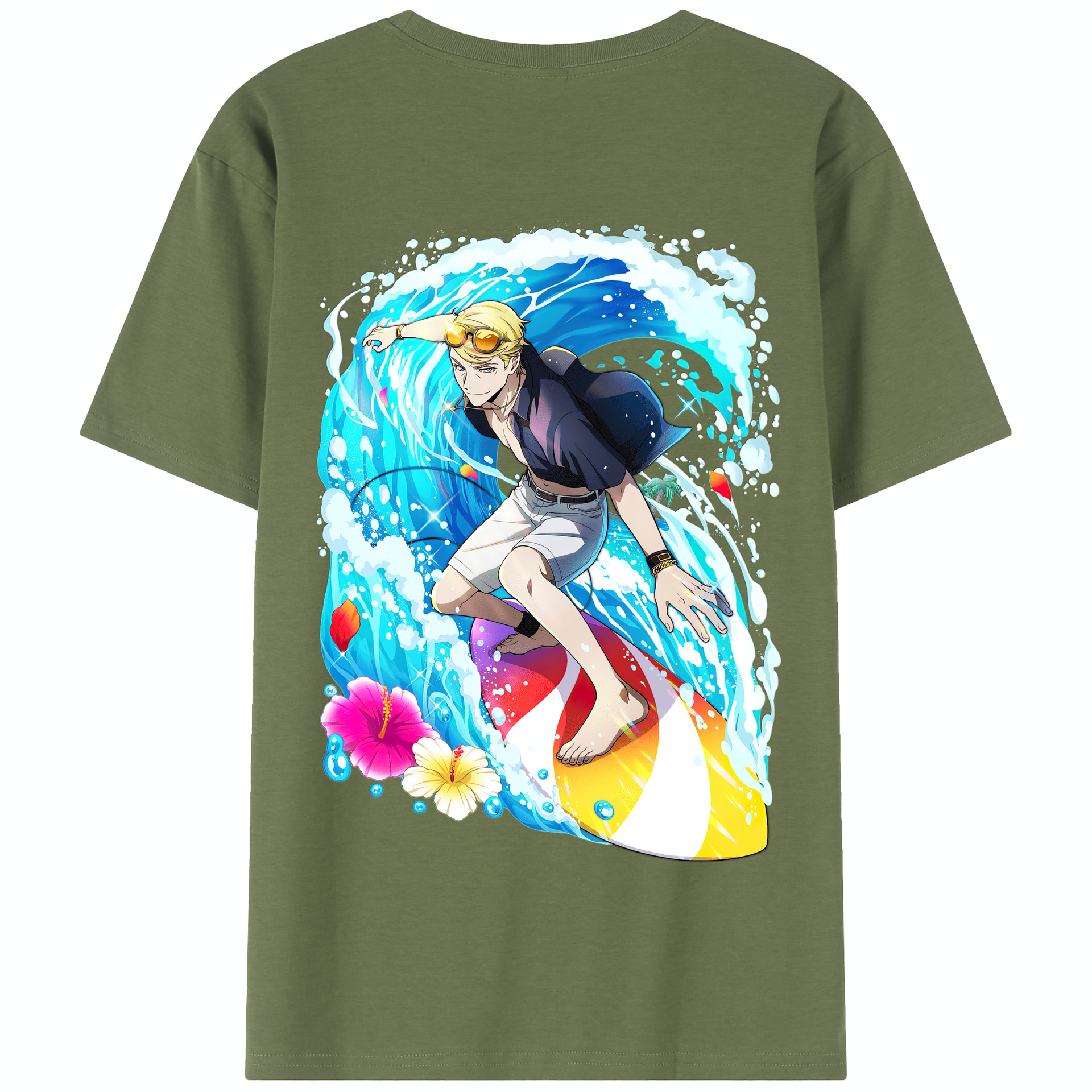 （画像用） 文豪ストレイドッグス Bungo Stray Dogs 綿100％半袖Tシャツ（背面プリント）